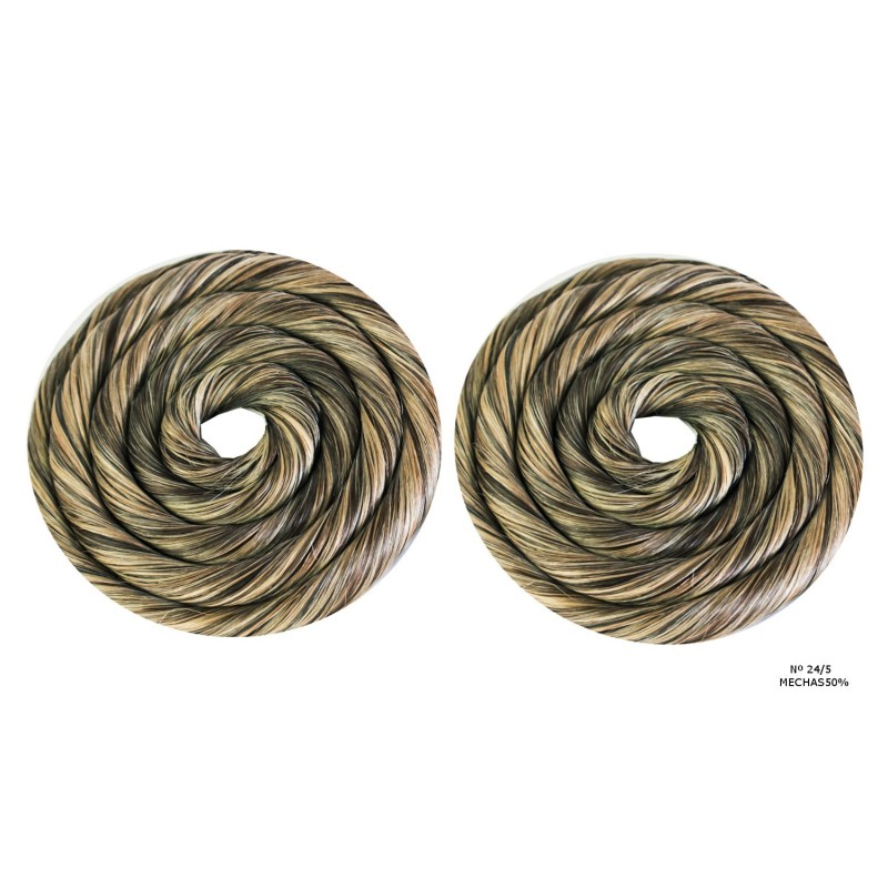 Rodetes de fallera Grandes cabello natural pareja