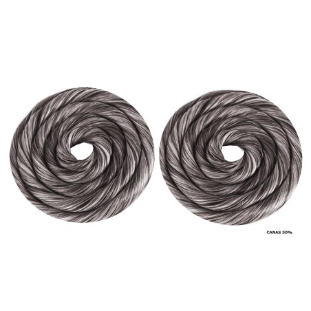 Rodetes de fallera Grandes cabello natural pareja