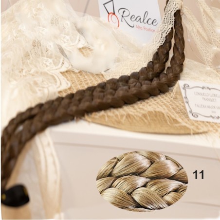Trenza natural realizada con 3 mallas