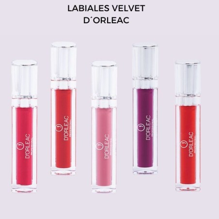 Labial Velvet D´Orleac, líquido,  mate, suave, ligero, aterciopelado, 