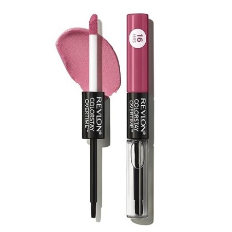 Labial líquido ColorStay Overtime Revlon, sofa, manzanilla, brillante,