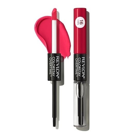 Labial líquido ColorStay Overtime Revlon, sofa, manzanilla, brillante,