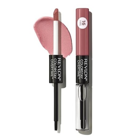 Labial líquido ColorStay Overtime Revlon, sofa, manzanilla, brillante,