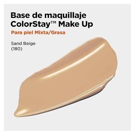 Base de maquillaje ColorStay piel Mixta/Grasa, flexible, resistente, f