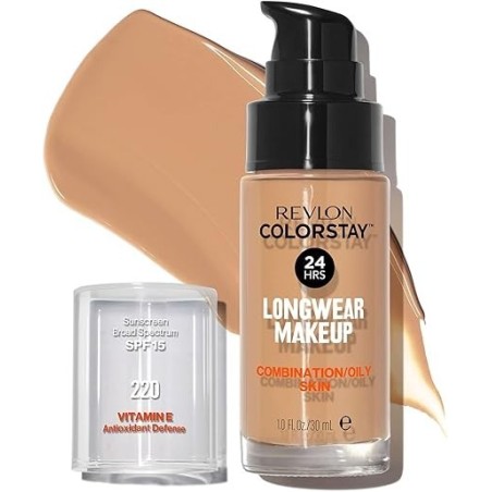 Base de maquillaje ColorStay piel Mixta/Grasa, flexible, resistente, f