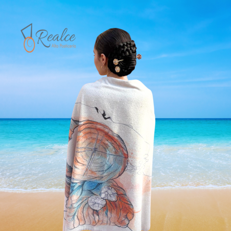 Toalla playa  Fallera edición limitada. 100 cm x150cm
