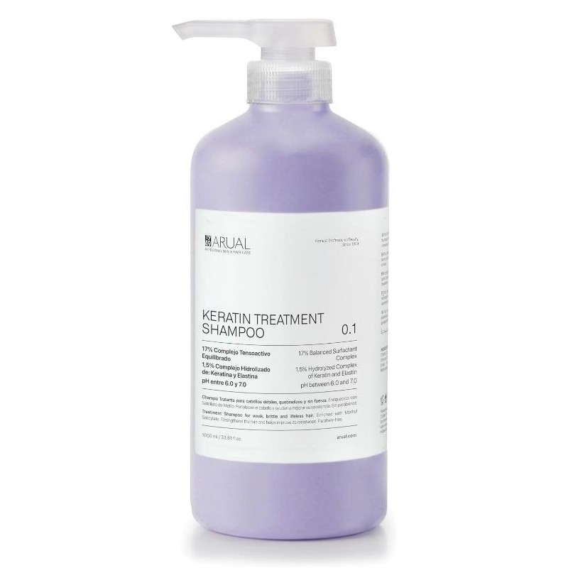 Champú keratina Arual 1000 ml. Tratante. Arual